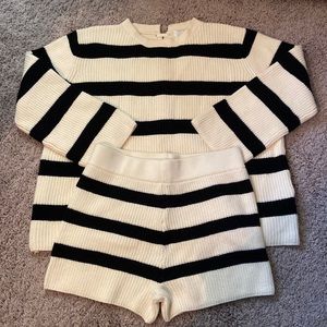 Skylar + Madison striped, soft, sweater set